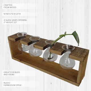 Rustic Wooden Hanging Propagation Station