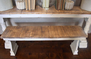 Wooden Corbel Table and Bench Set