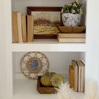 Square Wooden Dough Bowls, Set of 2