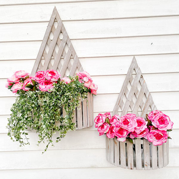 hanging lattice planter Wooden Lattice Planters