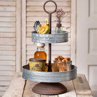 Two-Toned Double Tier Display Tray