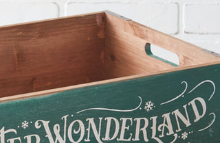 Winter Wonderland Holiday Wood Crate