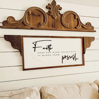 Multi-Layered Script Sign with Wooden Frame
