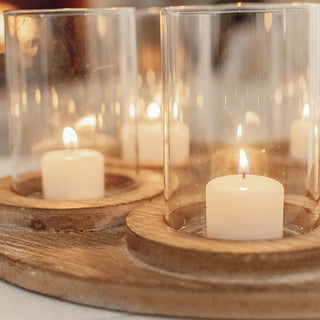 Wooden Candle Holder Display Tray