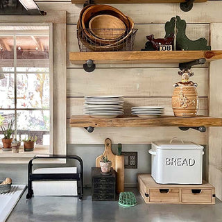 Rustic Wooden Storage Riser with Drawers