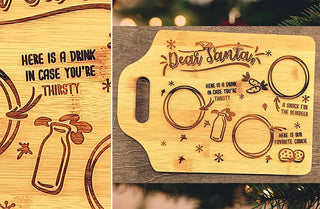 Dear Santa Laser Engraved Bread Board | Handmade in the USA