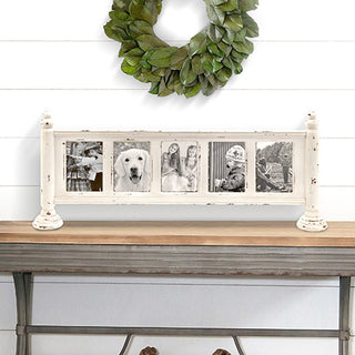 36 Inch Long Distressed Wooden Collage Frame