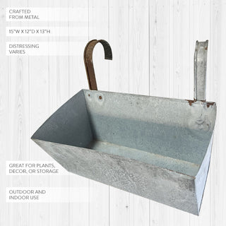 galvanized hanging garden planter under $15 Galvanized Hanging Planter Trough