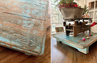 FOUND Antique Teak Wood Riser, Pick Your Color