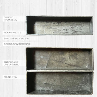 FOUND Industrial Antique Bread Pan, Pick Your Size