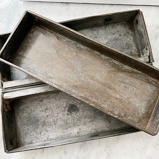 FOUND Industrial Antique Bread Pan, Pick Your Size
