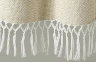 Taupe Knotted Tassel Shower Curtain