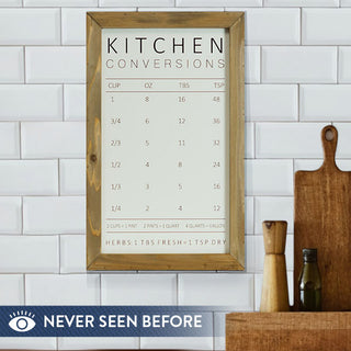 Wooden Framed Kitchen Measurement Conversion Chart