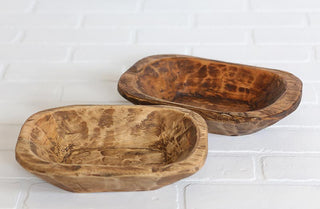 Handcrafted Dough Bowls, Set of 2