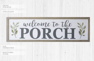 HUGE Welcome to the Porch Wooden Sign