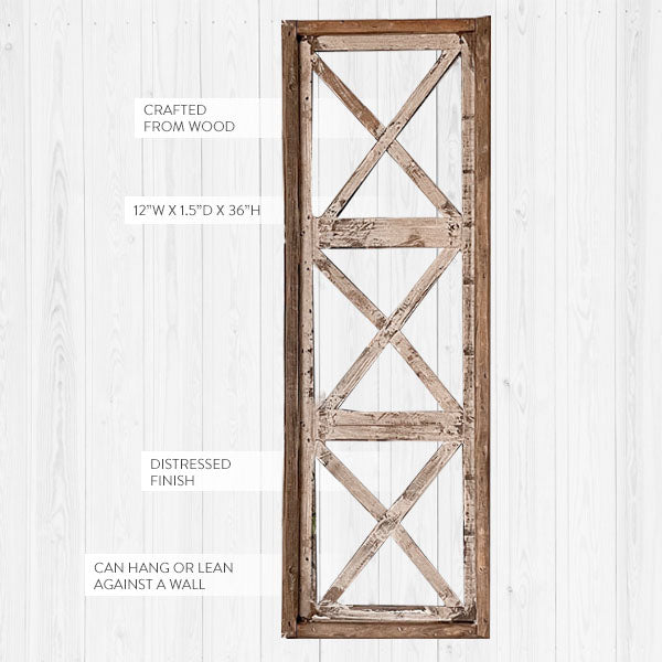 Wooden Transom Window Frame - Decor Steals
