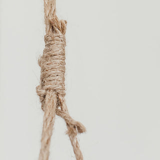 Floral Hanging Planter with Jute Rope