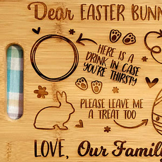 Dear Easter Bunny Bamboo Bread Board