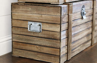 HUGE Wood Storage Trunks, Set of 3