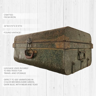 FOUND 1900s Vintage Iron Luggage