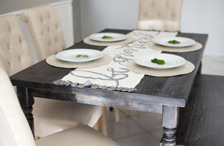 Grateful Table Runner with Tassels