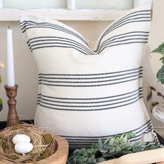 Reversible Striped Pillow Cover