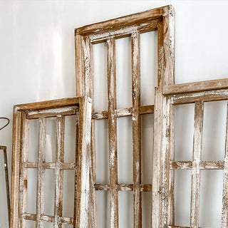 Shabby Chic Wooden Windows, Set of 3