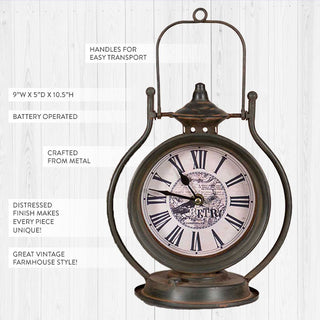 Vintage Inspired Tabletop Clock