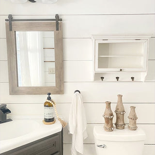 European Wall Cabinet Shelf with Hooks Decor Steals