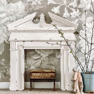 Two-Piece Architectural Wooden Mantel