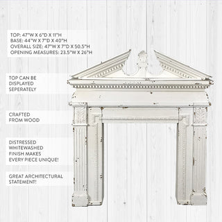 Two-Piece Architectural Wooden Mantel