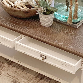 Traditional French Accent Coffee Table with Drawers