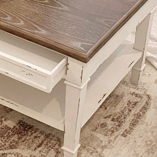 Traditional French Accent Coffee Table with Drawers