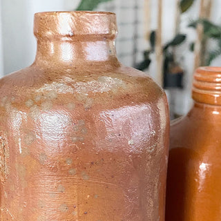 Antique Dutch Stoneware Gin Bottle, Pick Your Size