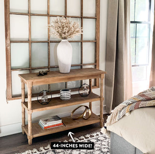Classic Three-Tier Wooden Console Table