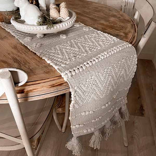 High and Low Textured Table Runner