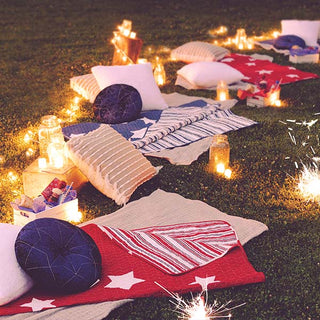 Reversible Patriotic Star Throw Blanket, Pick Your Color