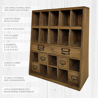 Old Apothecary Cabinet with Cubbies