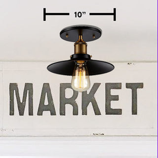 Metal Edison Industrial Ceiling Light, Pick Your Size