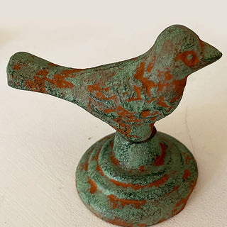 Chippy Metal Sitting Bird Figurines, Set of 4