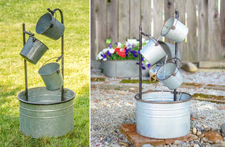 Metal Pouring Pails Water Fountain with Pump