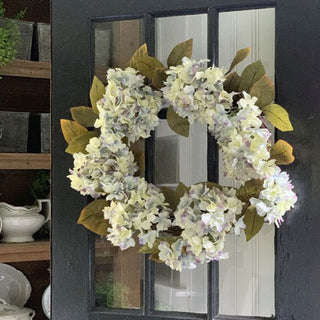 Premium Lush Faux Hydrangea Wreath