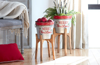 Christmas Planters with Stand