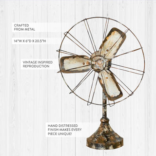 Chippy Distressed Table Fan
