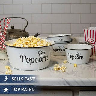 Vintage Inspired Popcorn Bowl, Set Of 5