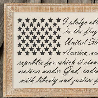 Wooden Framed Pledge of Allegiance Wall Art