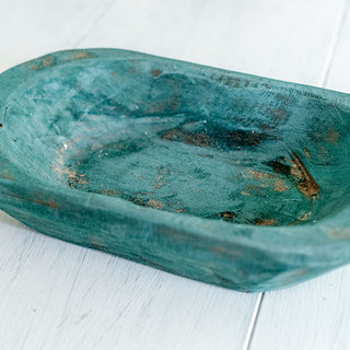 Handcrafted Turquoise European Doughbowl