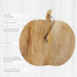 Wood Pumpkin Charcuterie Cutting Board