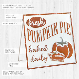Fresh Pumpkin Pie Easel Sign