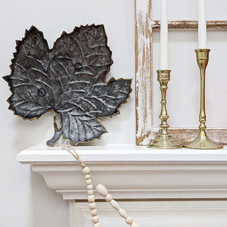 Decorative Galvanized Leaf Tray